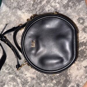 Michael Kors Black Crossbody Bag with Gold-Tone Details